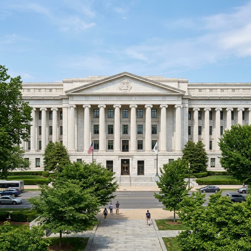 Federal Reserve building exterior representing the July 2026 interest rate decision